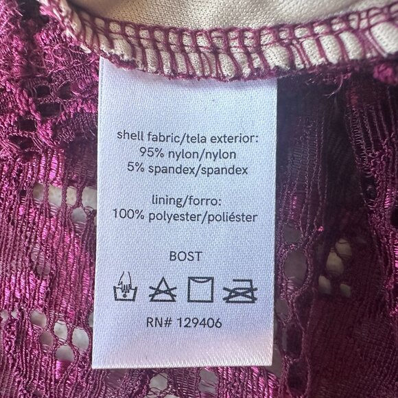 NEW Venus Womens Small Dress High Low Lace Floral Wine Formal Party - Picture 11 of 12